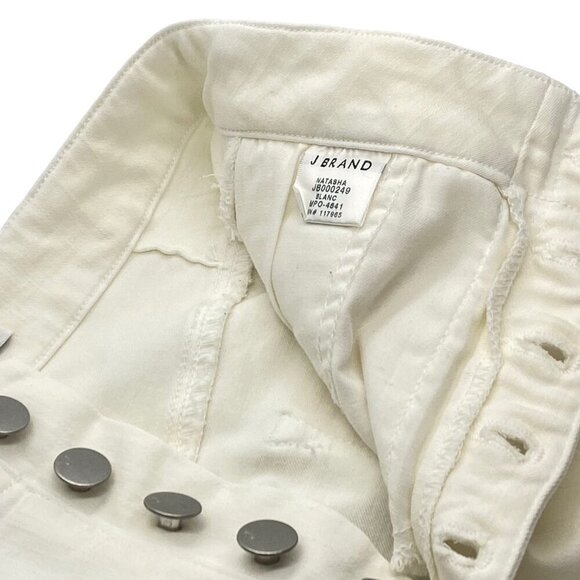 J Brand Natasha Sky High Skinny Jeans Sailor Blanc High Rise Button Fly Size 26 - Picture 9 of 12